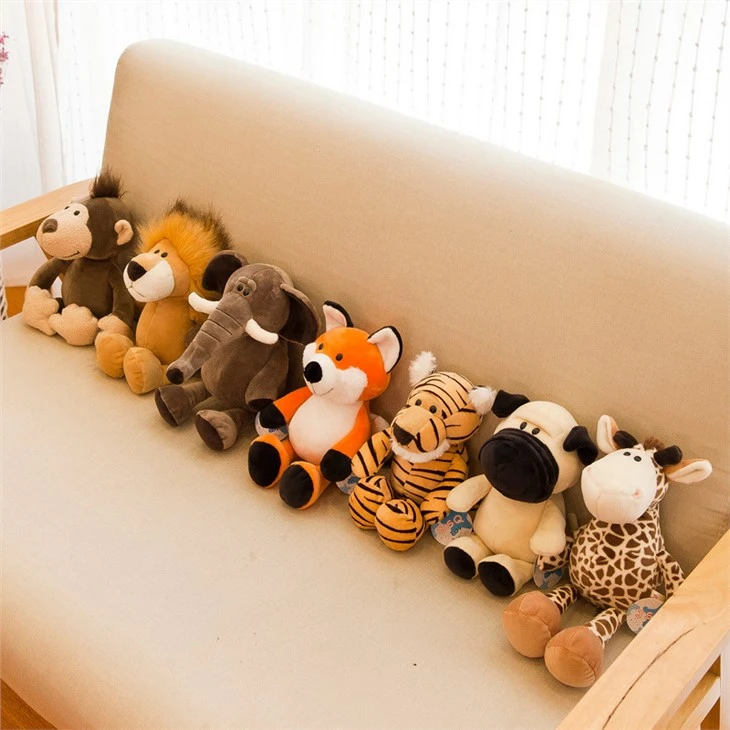 Stuffed Fox Raccoon Giraffe Elephant Plush Toy