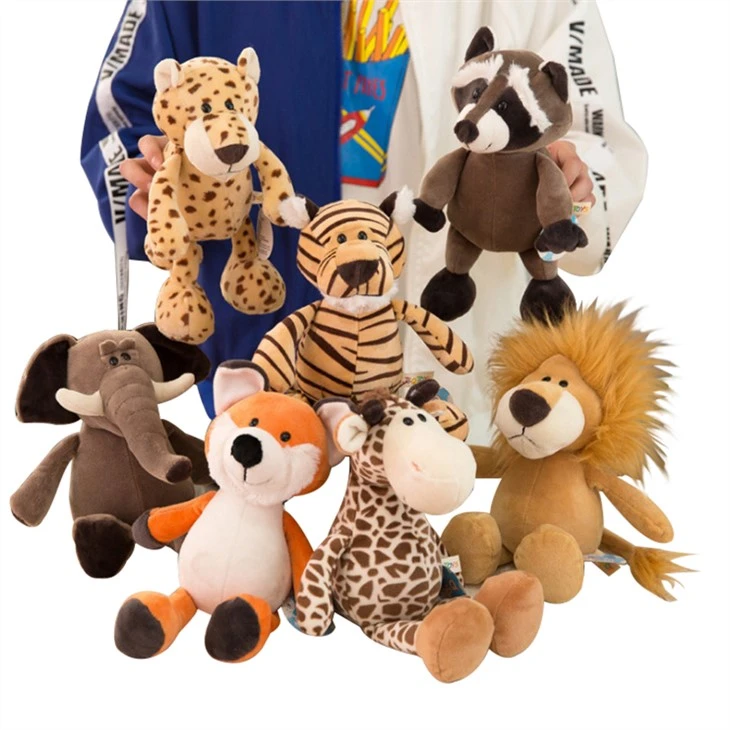 Stuffed Fox Raccoon Giraffe Elephant Plush Toy