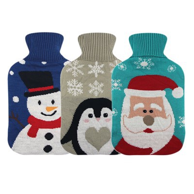 Housses tricotées pour sac d'eau chaude de Noël