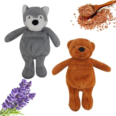 Coussin chauffant pour micro-ondes en peluche