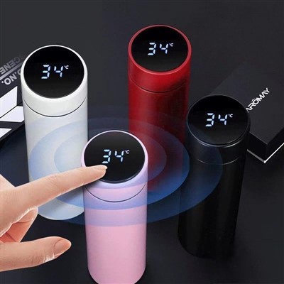 Bouteille d'eau thermo intelligente en acier inoxydable de 500 ml